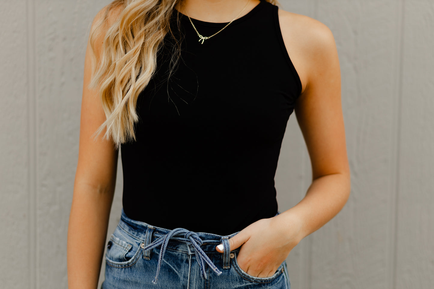 Black Tank Bodysuit